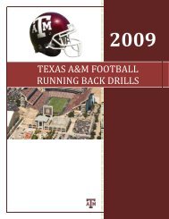 2009 Texas A&M Football Running Back Drills - Gregory Double Wing