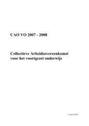 CAO VO 2007 - 2008 Collectieve Arbeidsovereenkomst voor het ...