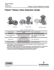 Fisher Rotary Valve Selection Guide