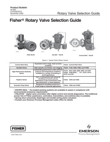 Fisher Rotary Valve Selection Guide