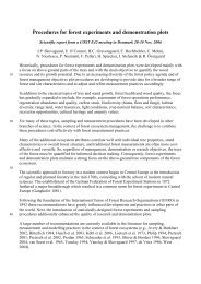 Procedures for forest experiments and demonstration plots - Valbro