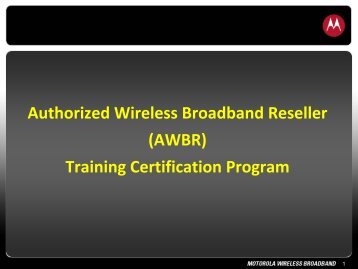 (AWBR) Training Certification Program - Wireless Network Solutions