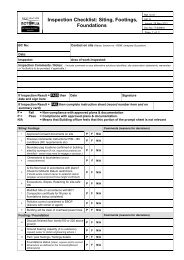 Inspection Checklist: Siting, Footings, Foundations