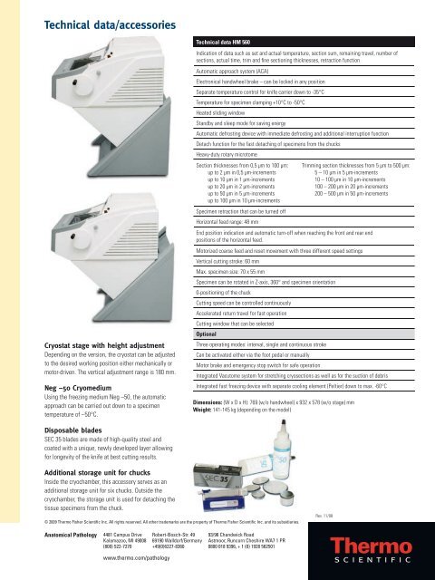 Thermo Scientific Microm HM 560 Cryostat-Series - Cellab