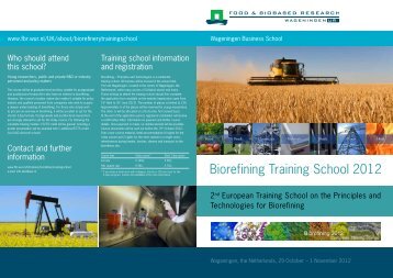 Biorefining Training School 2012