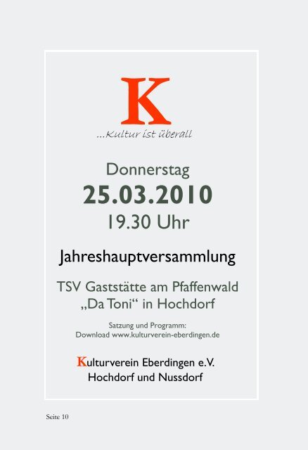 Kulturverein Programm 2010 1.3_druck - Kulturverein Eberdingen