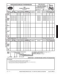 pto pto mercedes/daimler transmission - Muncie Power Products