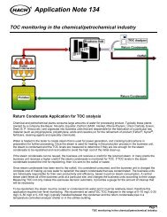 TOC monitoring in the chemical/petrochemical industry - Hach