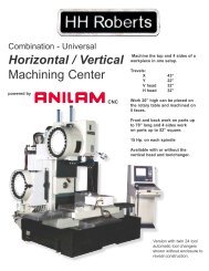 Horizontal / Vertical Machining Center - HH Roberts Machinery