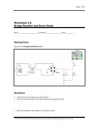 Worksheet 3-4: Bridge Rectifier and Zener Diode