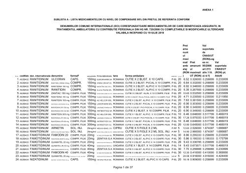 lista 19 iul 2010