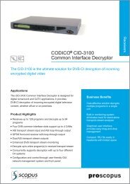 CODICO CID-3100 Common Interface Decryptor - TBC Integration