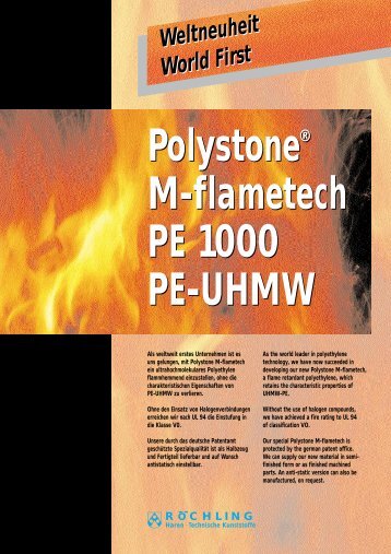 PolystoneÂ® M-flametech PE 1000 PE-UHMW Polystone ... - Meta-Plast