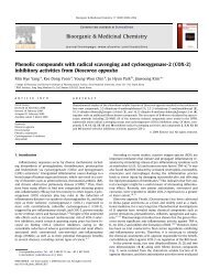 Phenolic compounds with radical scavenging and cyclooxygenase-2