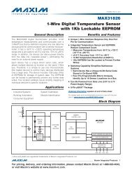 MAX31826 1-Wire Digital Temperature Sensor with 1Kb ... - Maxim