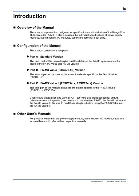 FA-M3 Hardware Manual - Yokogawa