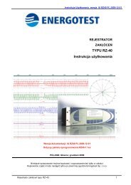 TYPU RZ-40 Instrukcja uÅytkowania - Energotest