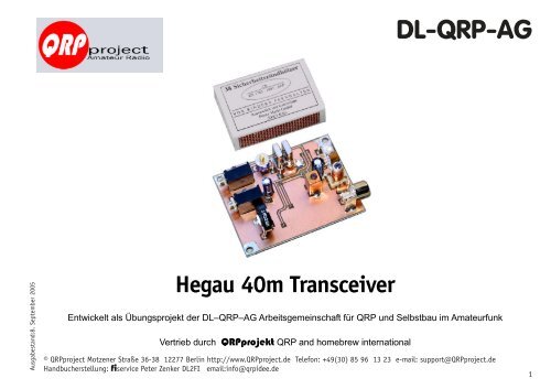 DL-QRP-AG Hegau 40m Transceiver