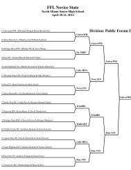 FFL Novice State -- Public Forum Debate