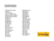 Participating Stores Brownies Unlimited - BDO
