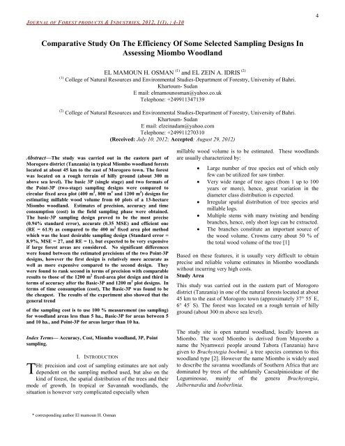 Comparative Study On The Efficiency Of Some Selected Sampling