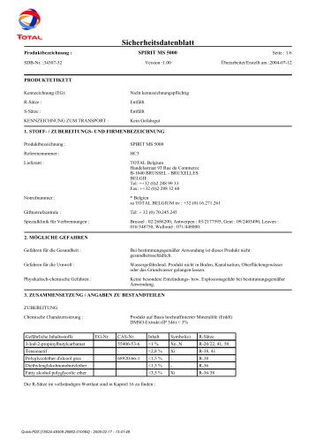 [DE] - SPIRIT MS 5000 - 2004-07-12 - Korb Schmierstoffe