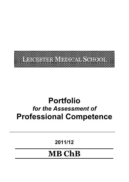 Example Portfolio for students at Leicester Medical School.