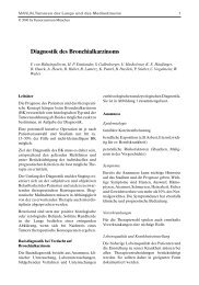 Diagnostik des Bronchialkarzinoms