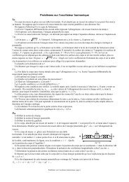 Problèmes sur l'oscillateur harmonique