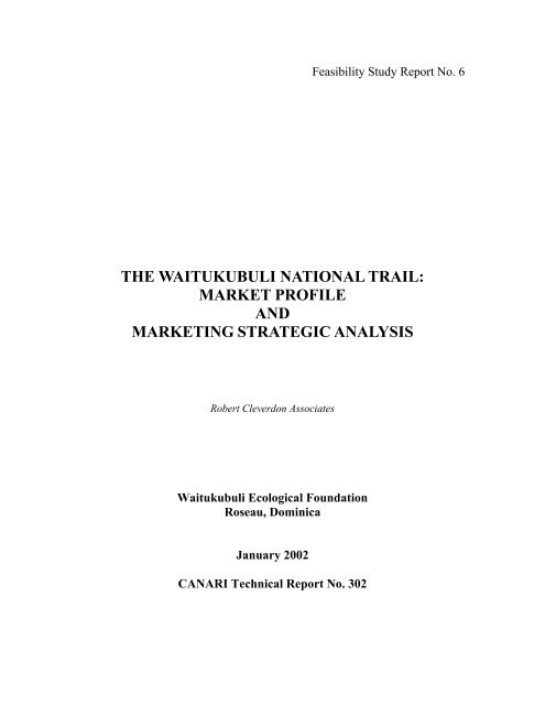 market profile and marketing strategic analysis - CANARI