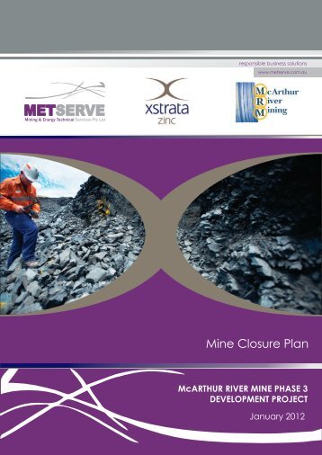 Mine Closure Plan - McArthur River Mining