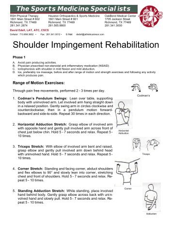 Shoulder Impingement Rehabilitation