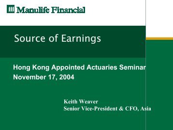 Source of Earnings - Actuarial Society of Hong Kong