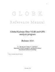 GLOBK Reference Manual - MIT