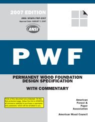 Permanent Wood Foundation Design Specification with Commentary