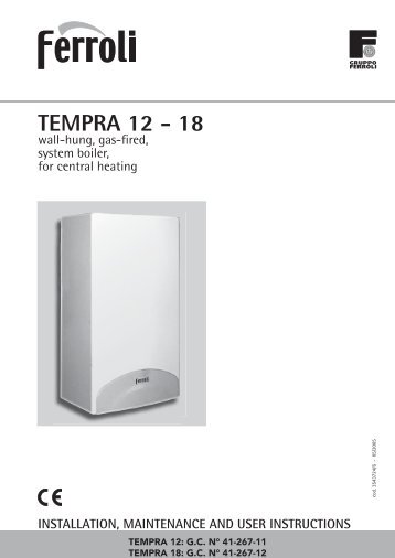 Tempra 12 - 18 Manual - Ferroli