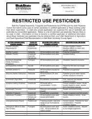 RESTRICTED USE PESTICIDES