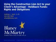 Urbacon - Blaney McMurtry LLP