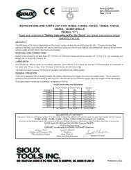 INSTRUCTIONS AND PARTS LIST FOR 1449ES ... - Sioux Tools