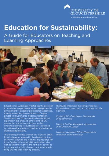 Education for Sustainability: - Insight â University of Gloucestershire