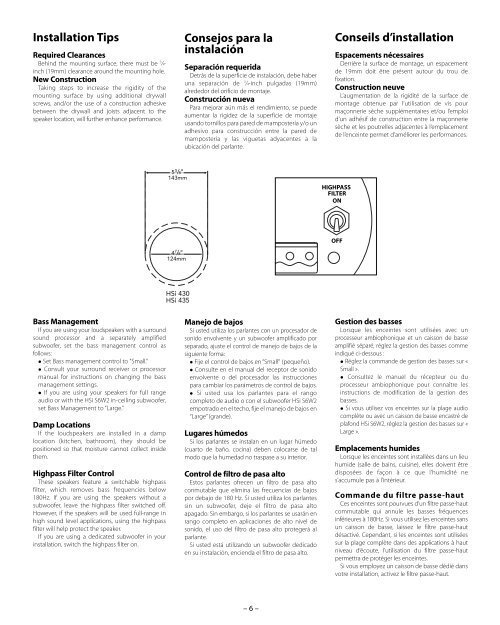 In-Ceiling Speakers for Constant Voltage ... - Boston Acoustics