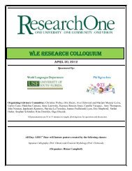 WLE RESEARCH COLLOQUIUM - USF - Languages