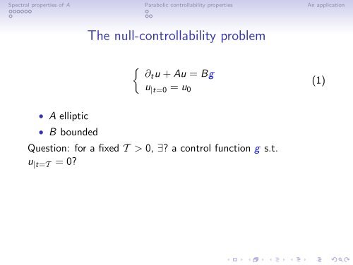 A spectral approach of the null controllability of coupled non ...