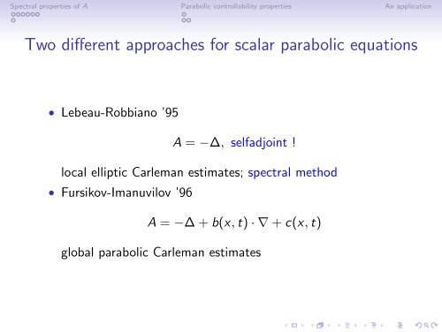 A spectral approach of the null controllability of coupled non ...