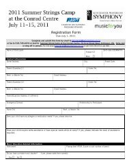 Registration Form - Kitchener-Waterloo Symphony