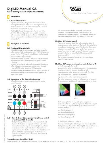 DigiLED Manual CA - Vossloh Schwabe