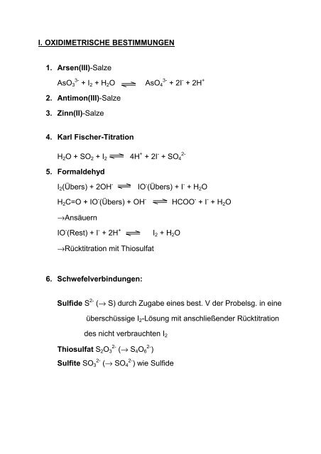 Redoxtitration - HTL Dornbirn