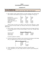 IE463 ENGINEERING ECONOMICS Assignment #5