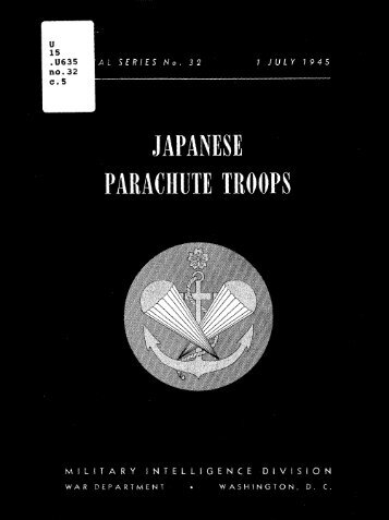 Japanese Parachute Troops 1945 - CGSC