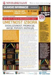 UMETNOST IZBORA - Novosadski sajam